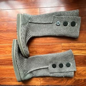 ugh boots long or short grey size 10 women's